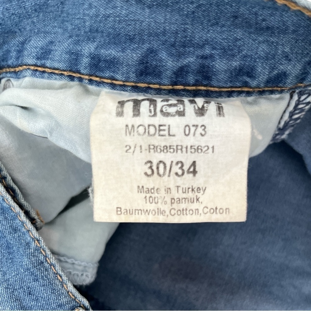 Mavi Jeans Soft Chambray High Waist Straight Leg Pants Womens Size 30 Blue - Picture 7 of 7